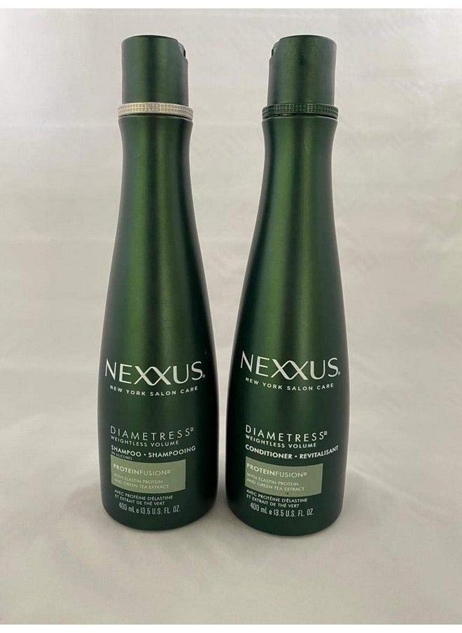 Nexxus Diametress Volumizing Combo Pack, Rebalancing Shampoo + Restoring Conditioner, 13.5 Ounce Each, Packaging May Vary