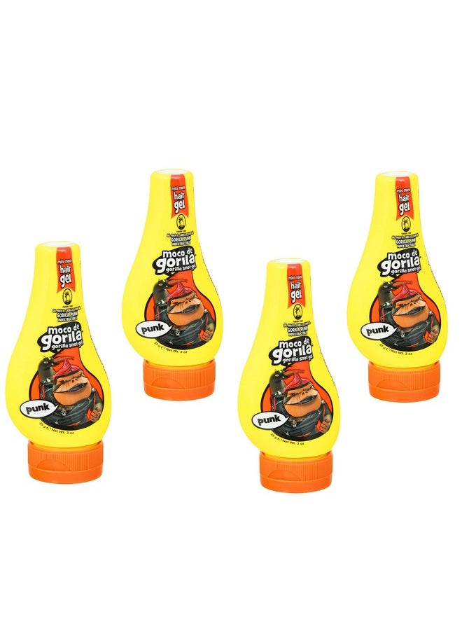 Moco De Gorila Gorilla Snot Hair Gel, Mini Punk Travel Size - (3 oz.- Pack of 4, Punk)