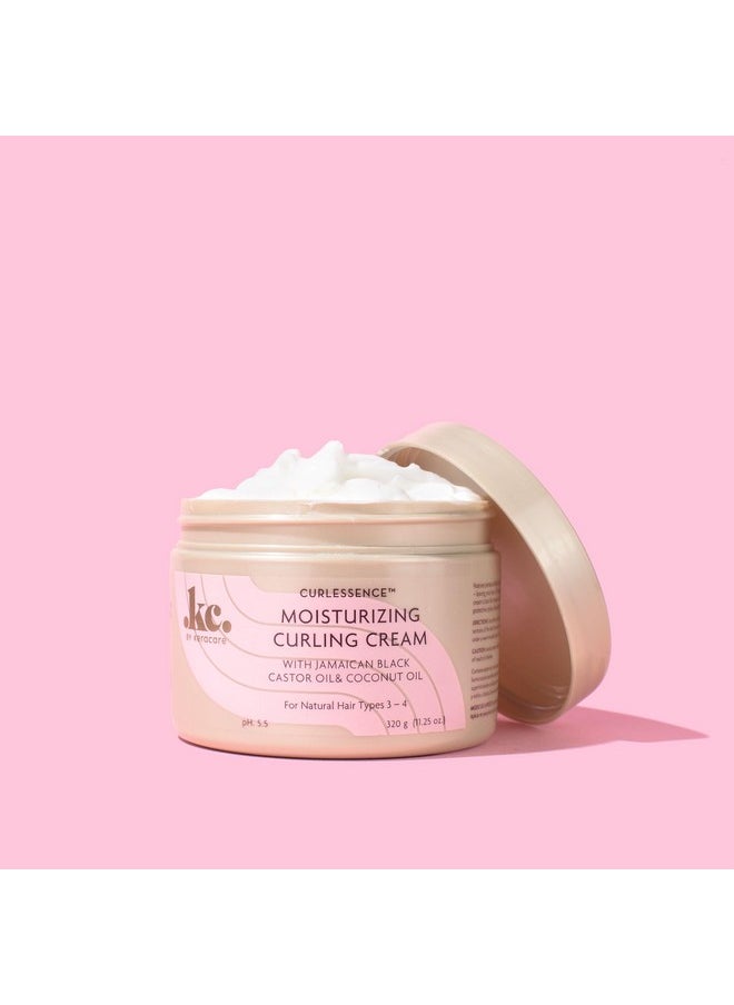 KeraCare CurlEssence Moisturizing Coconut Curling Cream - With Jamaican Black Castor Oil & Coconut Oil - For Curly Hair - SIlicone and Paraben Free - 11.25 oz