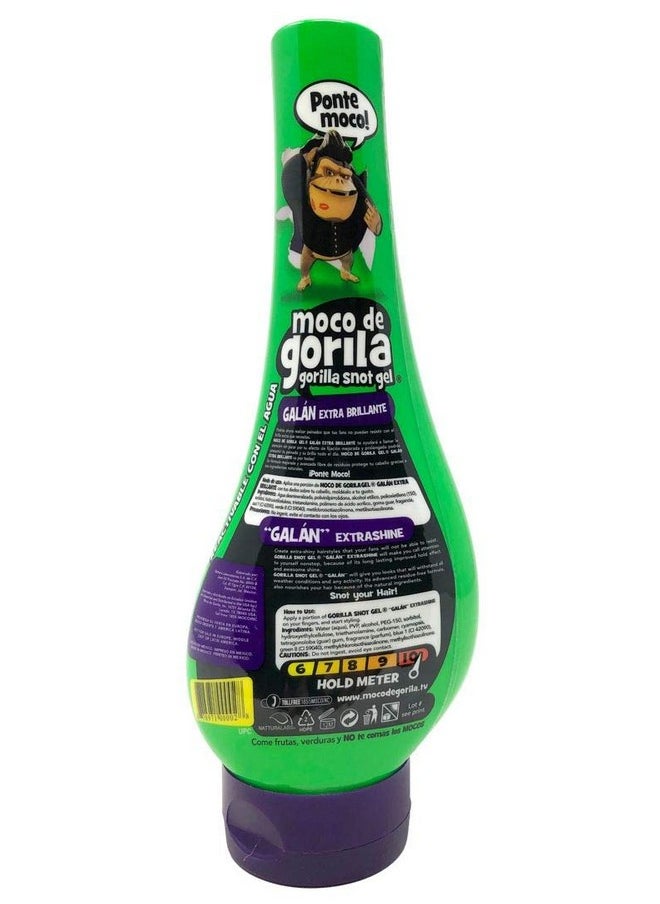 Moco de Gorila Galan Hair Gel | Extra Brillante Hair Styling Gel for Extreme Long-lasting Hold, Gorilla Snot Gel is the Ultimate Hair Gel to bring Shine to any Hairstyle; 11.9 oz Squizz Bottle