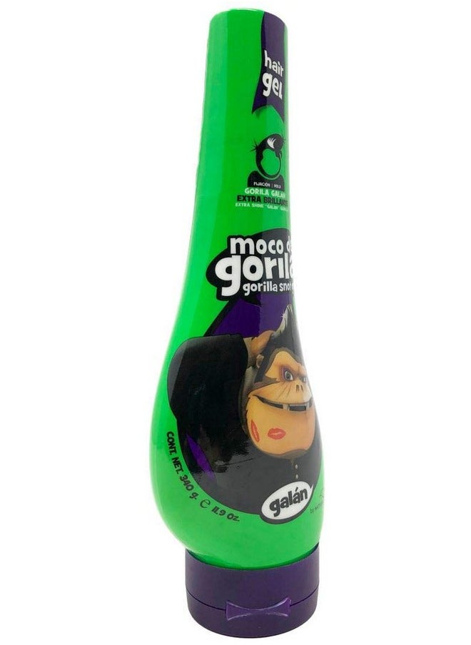 Moco de Gorila Galan Hair Gel | Extra Brillante Hair Styling Gel for Extreme Long-lasting Hold, Gorilla Snot Gel is the Ultimate Hair Gel to bring Shine to any Hairstyle; 11.9 oz Squizz Bottle