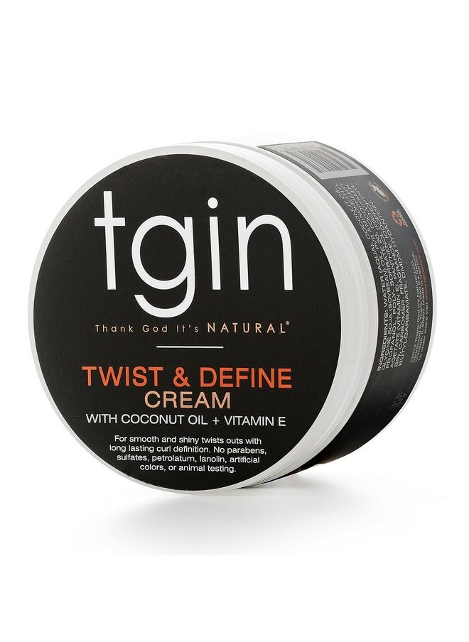 Thank God It's Natural tgin Twist and Define Cream, Hair Styling Cream - 12 Oz, Curly Hair - Paraben Free