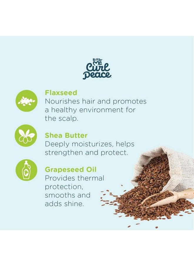 Just For Me Curl Peace Defining Curl & Coil Cream - Holds & Hydrates, Contains Flaxseed, Avocado Oil & Black Castor Oil, No Animal Testing, 12 oz