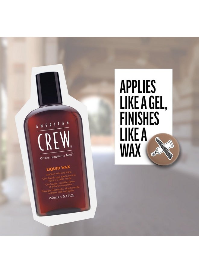 American Crew Men's Hair Wax, Liquid Wax, Medium Hold with Medium Shine, 5.1 Fl Oz