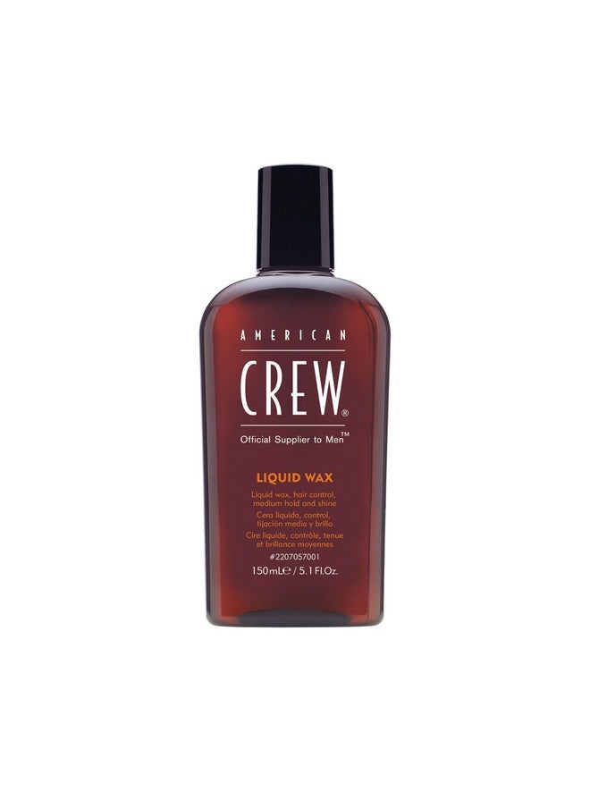 American Crew Men's Hair Wax, Liquid Wax, Medium Hold with Medium Shine, 5.1 Fl Oz