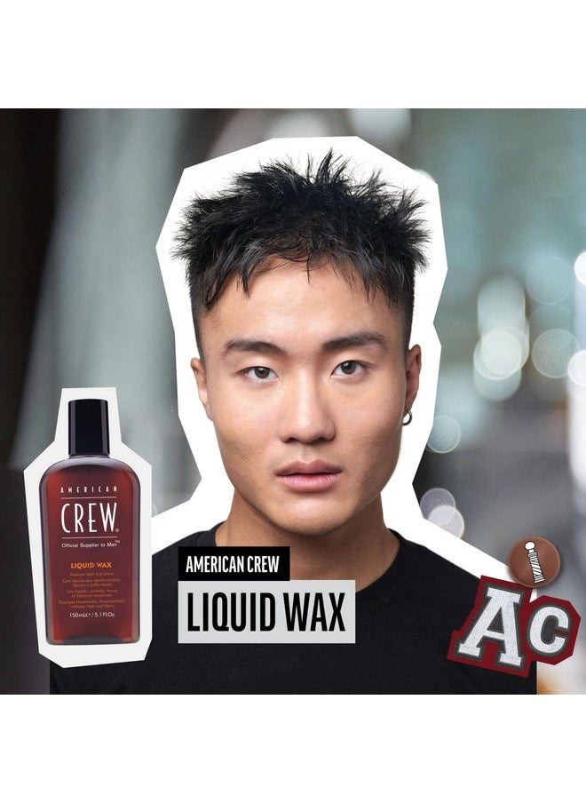 American Crew Men's Hair Wax, Liquid Wax, Medium Hold with Medium Shine, 5.1 Fl Oz