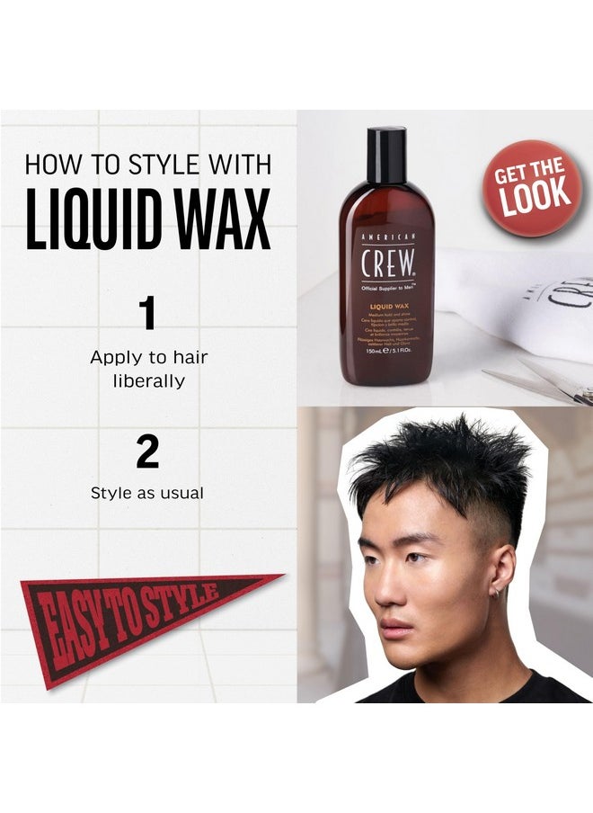 American Crew Men's Hair Wax, Liquid Wax, Medium Hold with Medium Shine, 5.1 Fl Oz