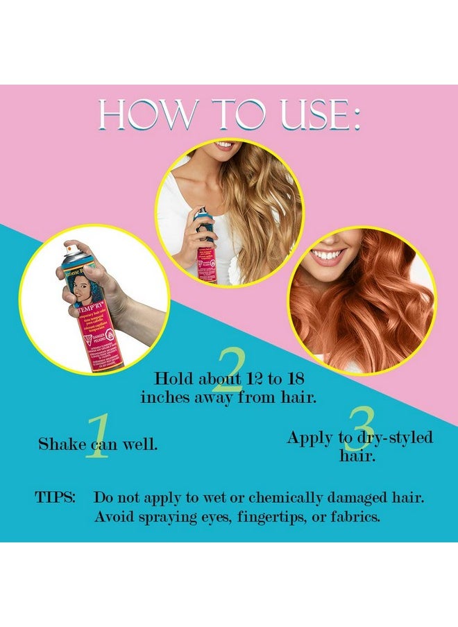 Jerome Russell Temporary Hair Color Spray, Roman Bronze - Intense Spray-On Temporary Hair Color, Fast-Drying, Non-Sticky, 2.2 oz, Cruelty Free, BPA Free, Travel Size