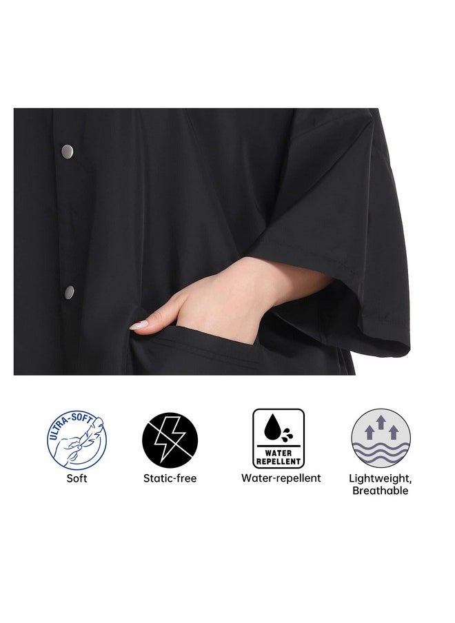 PERFEHAIR Salon Client Gown Capes - Plus Size Hair Coloring Wrap Kimono Style for Women & Men, Hair Stylist, Dog Grooming Smock with 2 Pockets, 5 Snap Closures, Lightweight & Soft