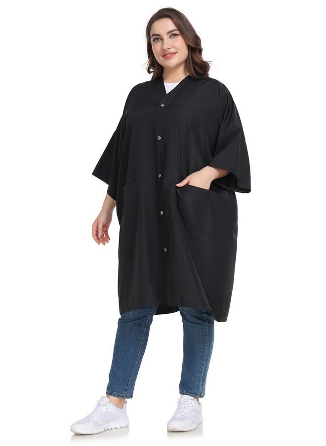 PERFEHAIR Salon Client Gown Capes - Plus Size Hair Coloring Wrap Kimono Style for Women & Men, Hair Stylist, Dog Grooming Smock with 2 Pockets, 5 Snap Closures, Lightweight & Soft
