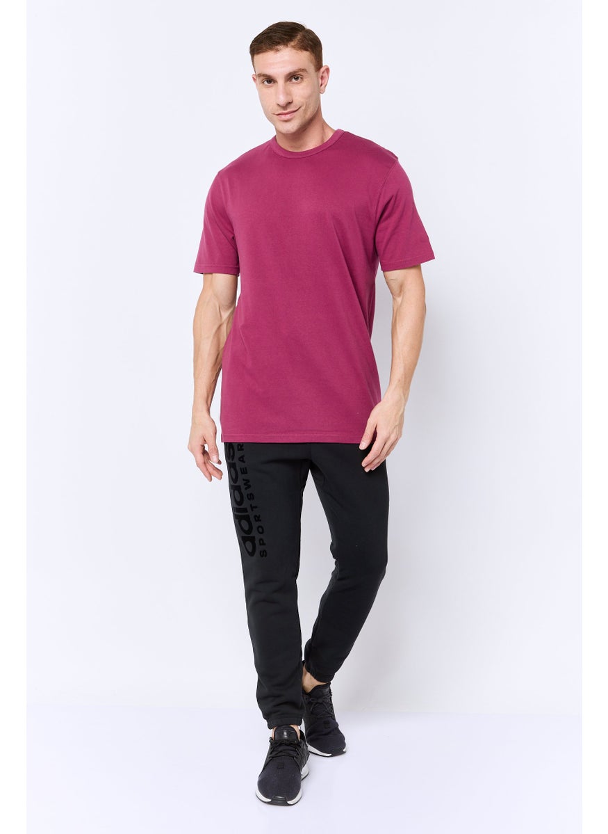 Men Sportswear Fit Short Sleeve Outdoor T-Shirt, Wine