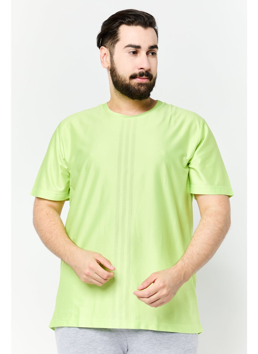 Men Sportswear Fit Short Sleeve Training  T Shirt, Lime
