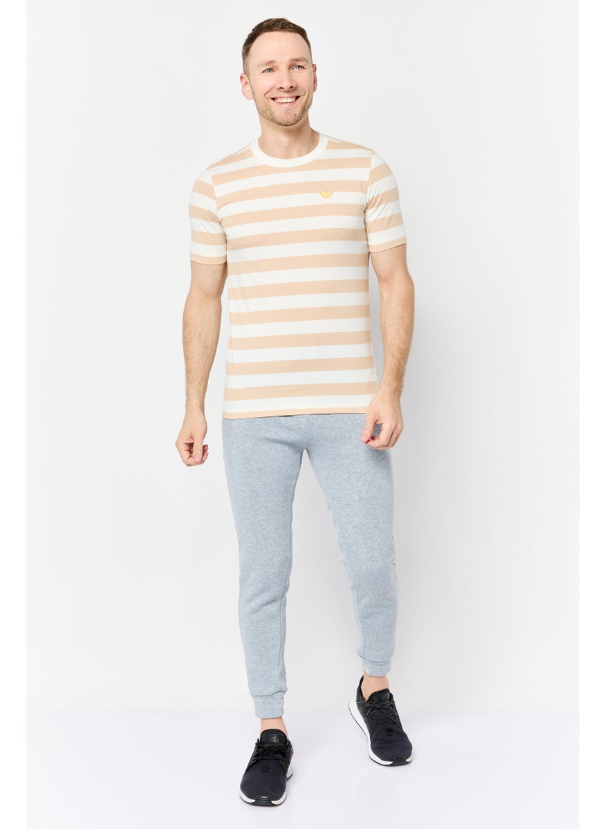 Men Sportswear Fit Short Sleeves Outdoors T-Shirt, Multicolor