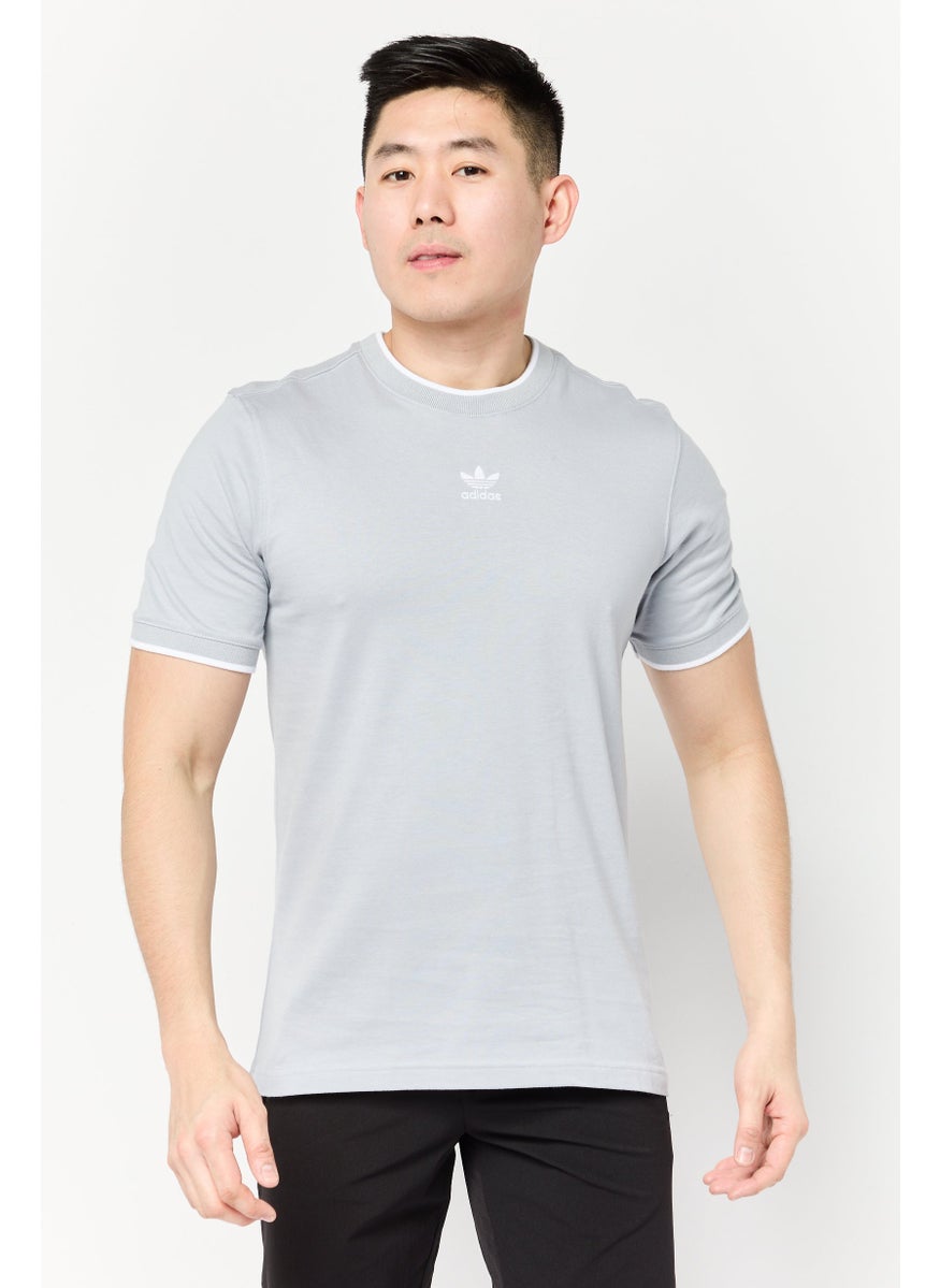 Men Sportswear Fit Short Sleeve Outdoor T-Shirt, Grey
