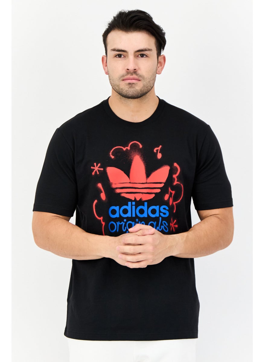 Men Sportswear Fit Short Sleeve Outdoor T-Shirt, Black