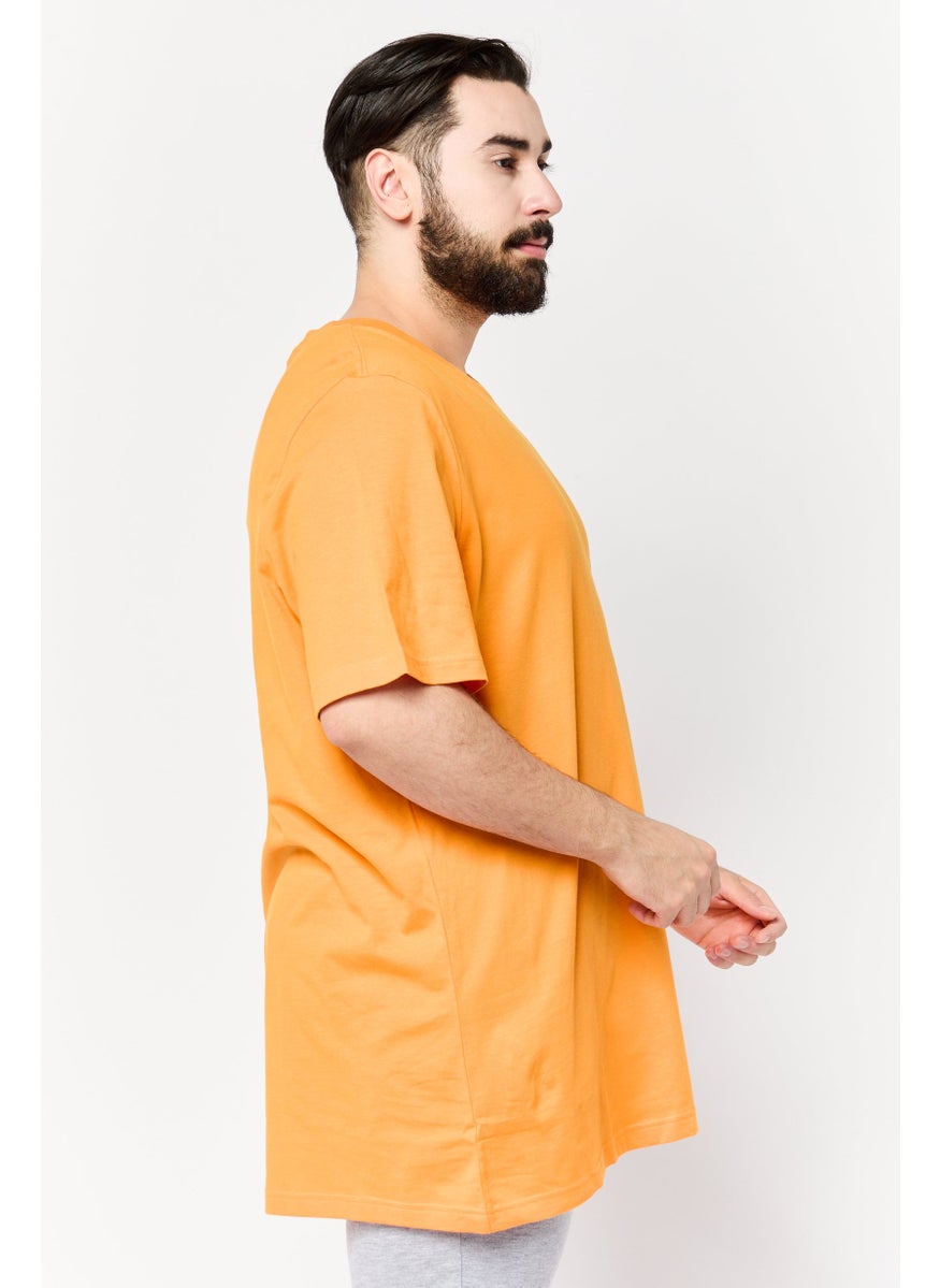 Men Sportswear Fit Short Sleeves Training T-shirt , Orange