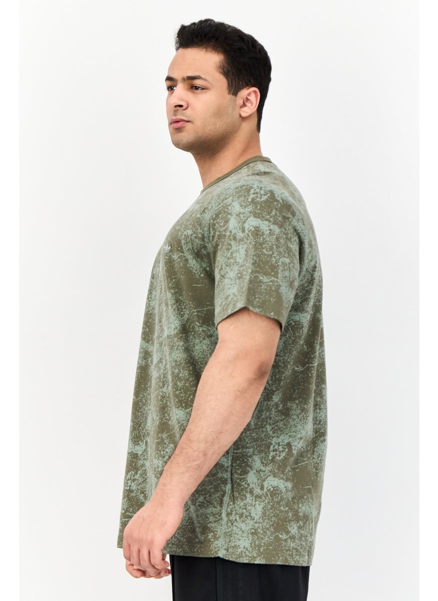 Men Sportswear Fit Short Sleeve Outdoor T-shirt, Olive