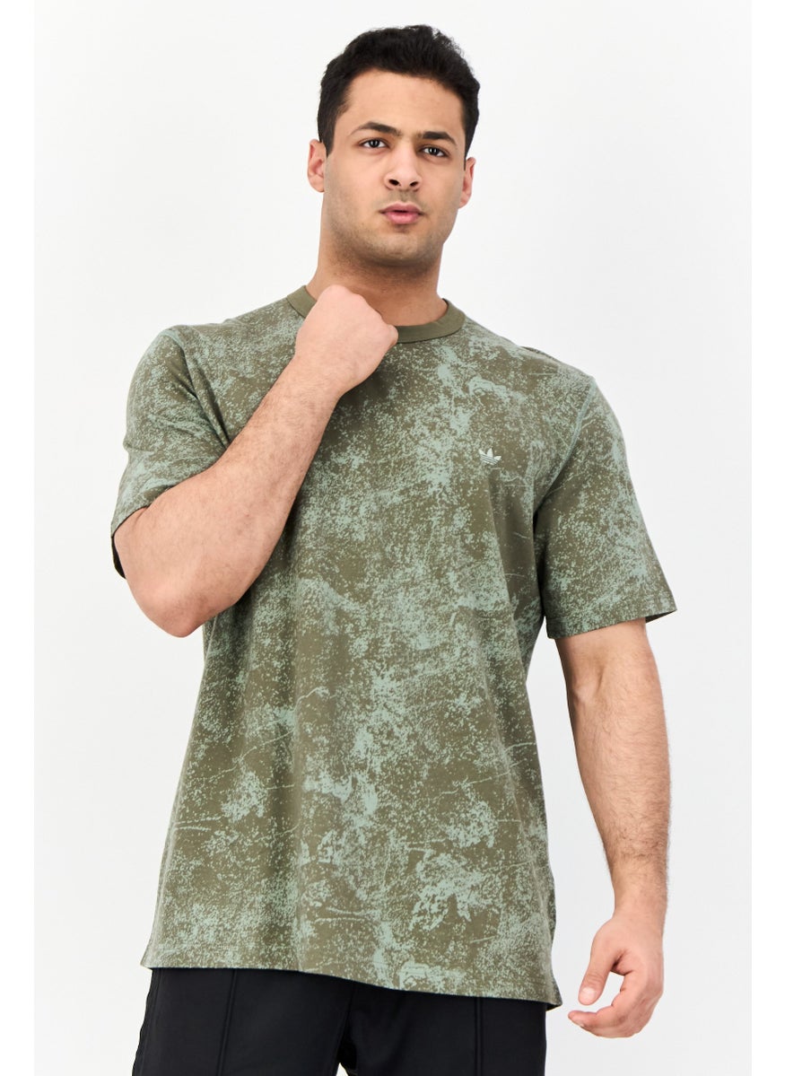 Men Sportswear Fit Short Sleeve Outdoor T-shirt, Olive