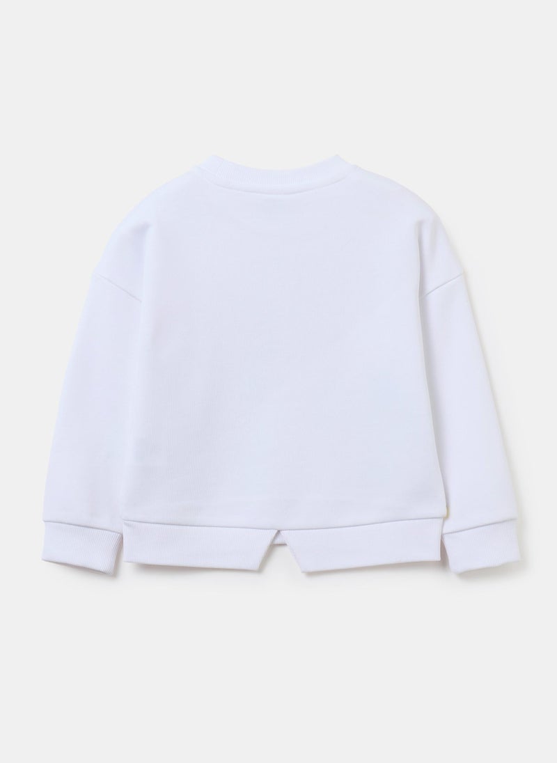 Sweatshirt with Minnie Mouse and Daisy Duck print with diamantÃ©s