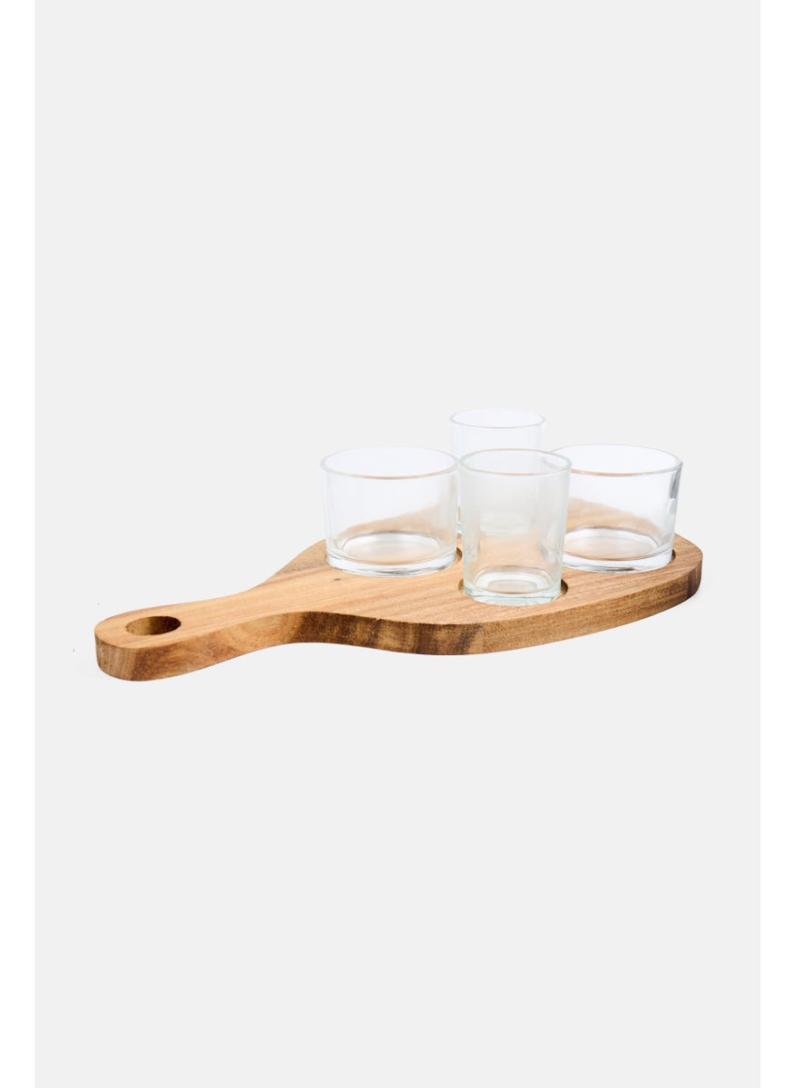 5 Pcs Serving Set, Tan