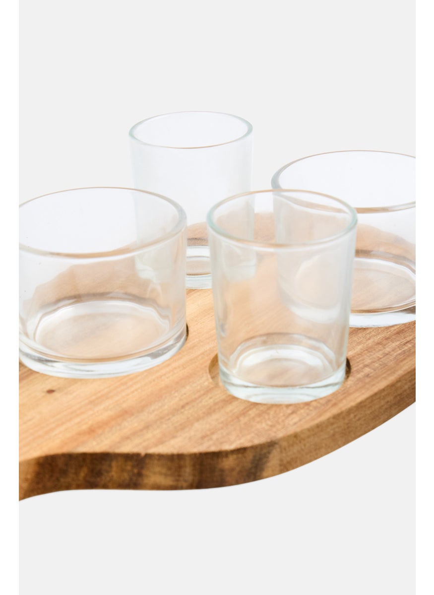 5 Pcs Serving Set, Tan