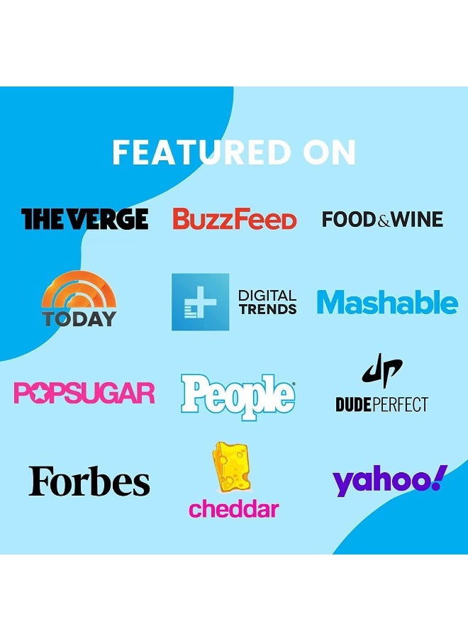 CRUNCHCUP (XL, Blue) - The XL - A Portable Cereal Cup - No Spoon. No Bowl. It's Cereal On The Go.