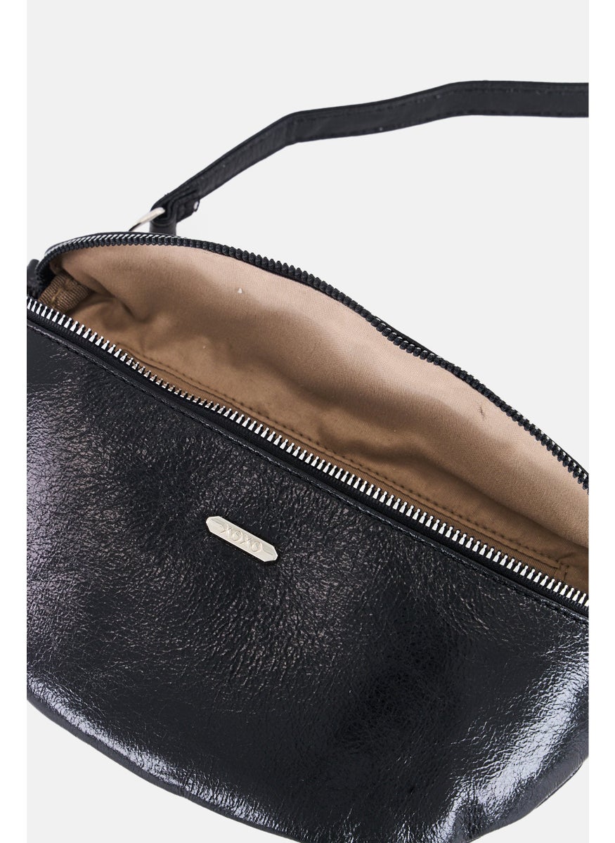 Women Brand Logo Fanny Pack, Black