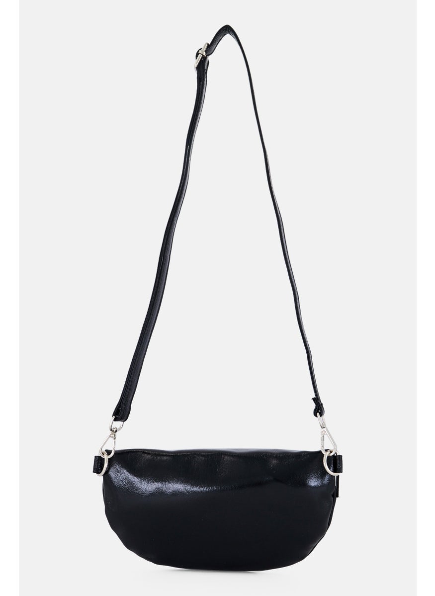 Women Brand Logo Fanny Pack, Black