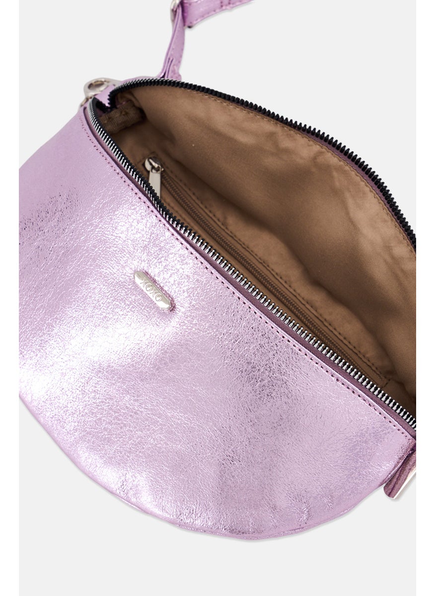 Women Brand Logo Fanny Pack, Light Purple