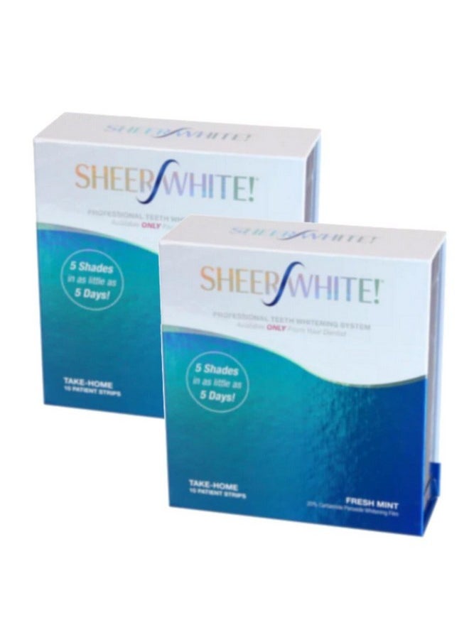 Sheer White Teeth Whitening Strips (Double Pack) (Double Pack)
