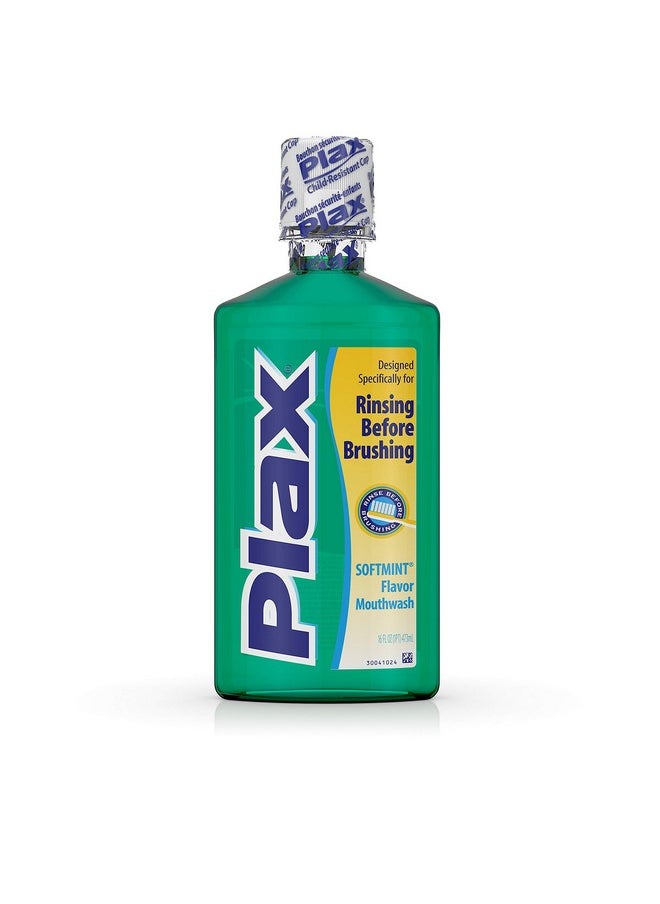 Plax Advanced Formula Plaque Lossening Rinse, Soft Mint, 16 Fl. Oz