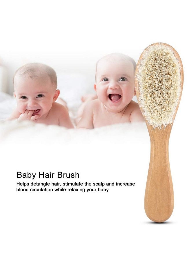 Multifunction Portable Massage Brush, Baby Comb Brush, Natural Goat Hair Comb, Hair Massage for Home