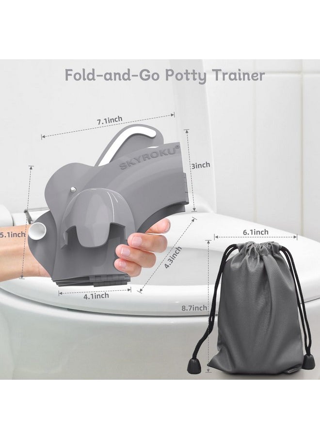 Nuby Step Ladder Toddler Potty Seat for Toilet - All-in-One Kids Potty Training Toilet Seat with Ladder for Toddlers 18+ Months - Grey