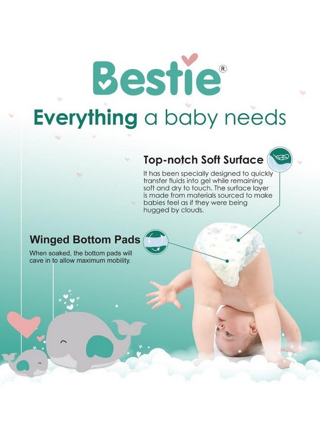 [12-17Kg] 44 Pieces All Round Protection Baby Diaper Pants, Double Layer Leakage Skin Protection Soft High Absorbent Adjustable Fit (Pack Of 1_X- Large_White)