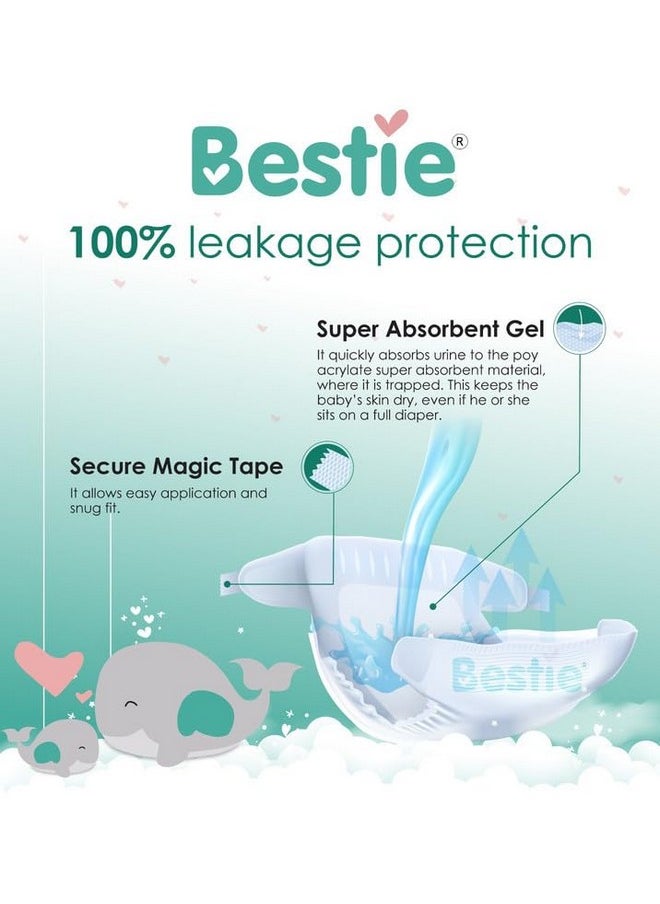 [12-17Kg] 44 Pieces All Round Protection Baby Diaper Pants, Double Layer Leakage Skin Protection Soft High Absorbent Adjustable Fit (Pack Of 1_X- Large_White)