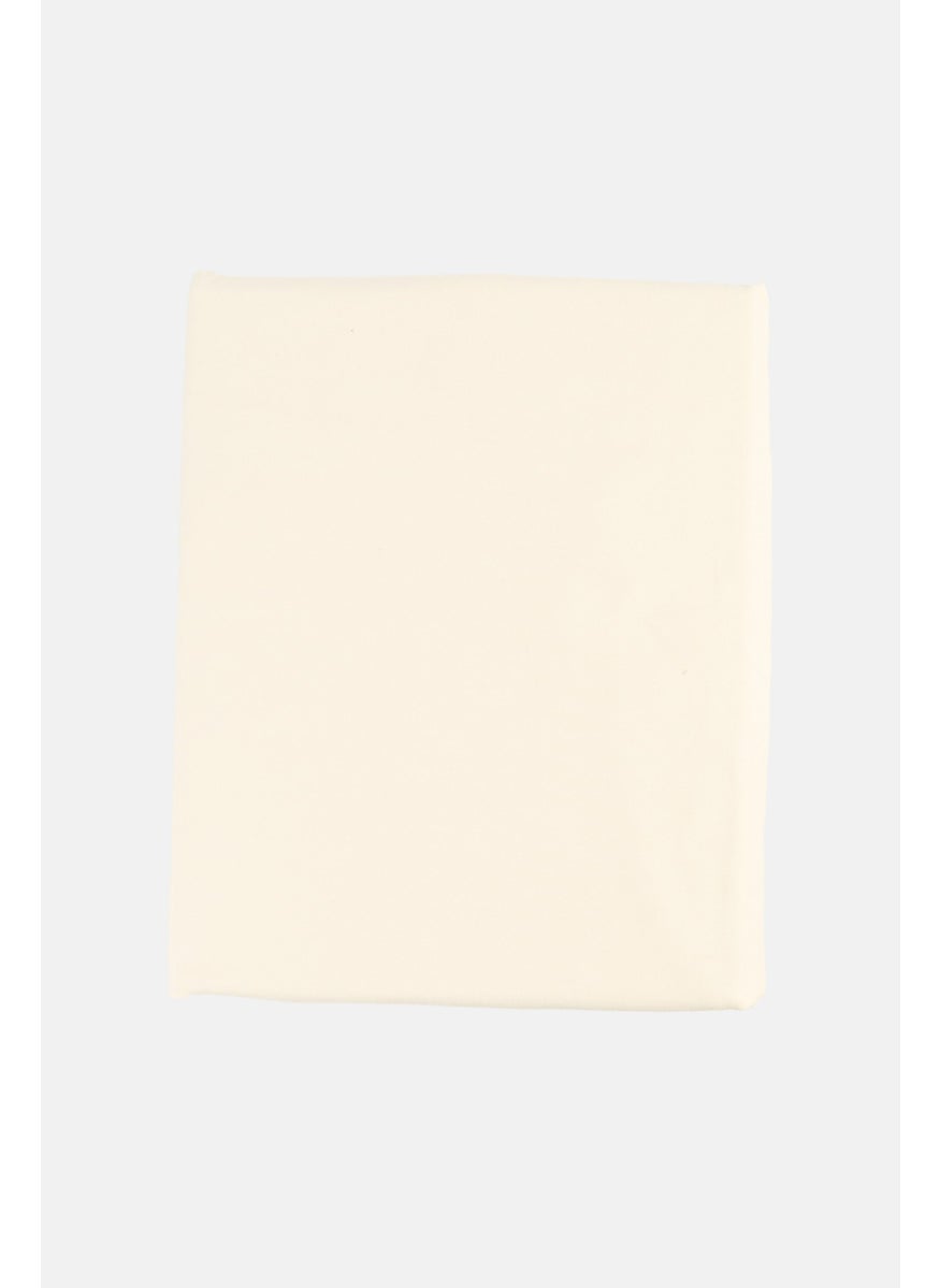 4 Pieces Plain Flat Sheeet With Pillow Case Set, Light Yellow