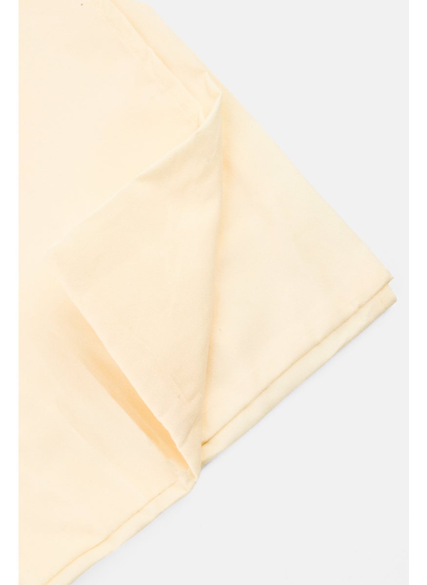 3 Pieces Plain Microfiber Bed Sheet Set, Yellow