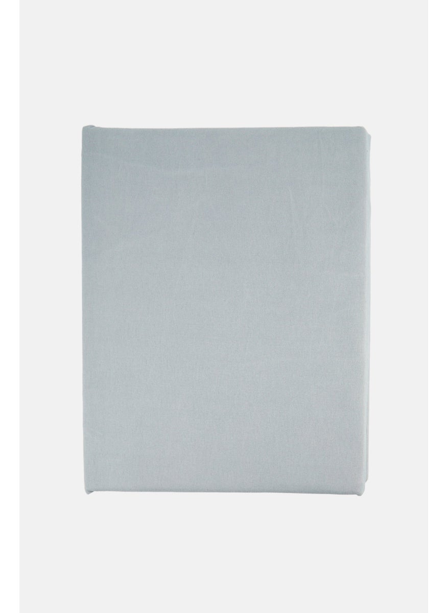 4 Pieces Plain Flat Sheeet With Pillow Case Set, Dark Grey
