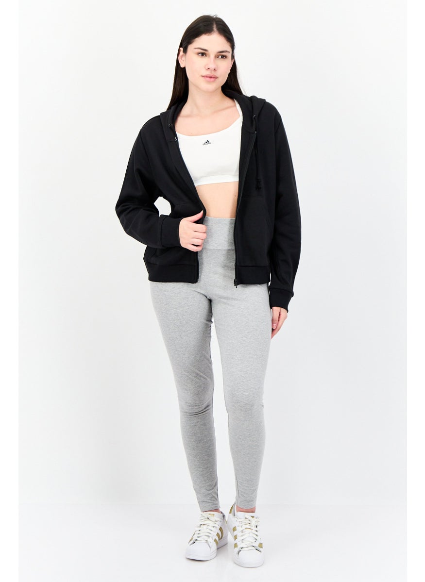Women Sportswear Fit Long Sleeves Outdoor Sweatshirt, Black