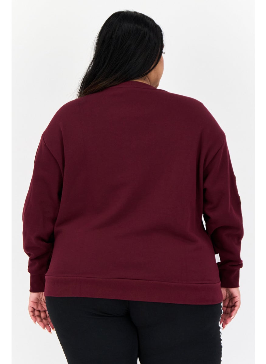 Adidas Originals x Moomin Women Sportswear Fit Long Sleeve Outdoor Sweatshirt, Maroon