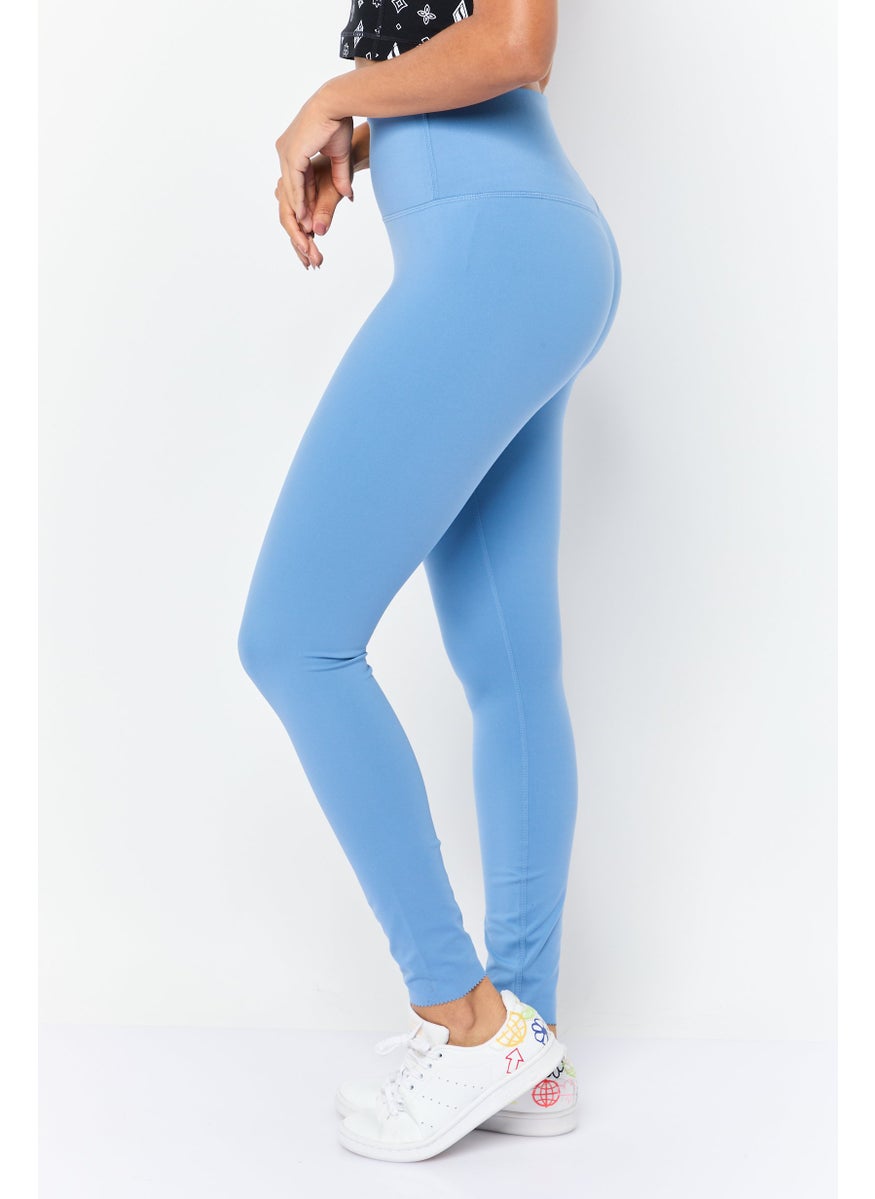 Women Sportswear Fit Walking Leggings, Blue