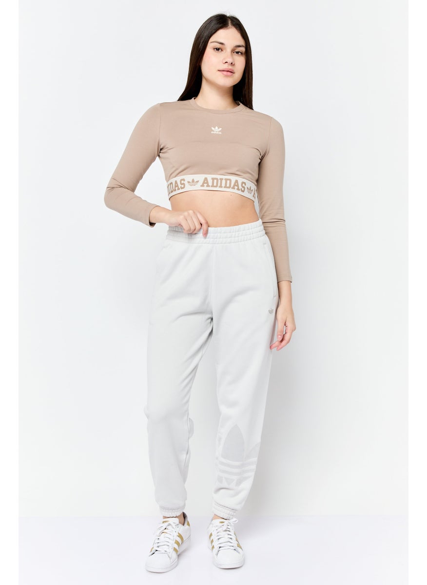 Women Sportswear Fit Outdoor Sweatpants, Light Grey