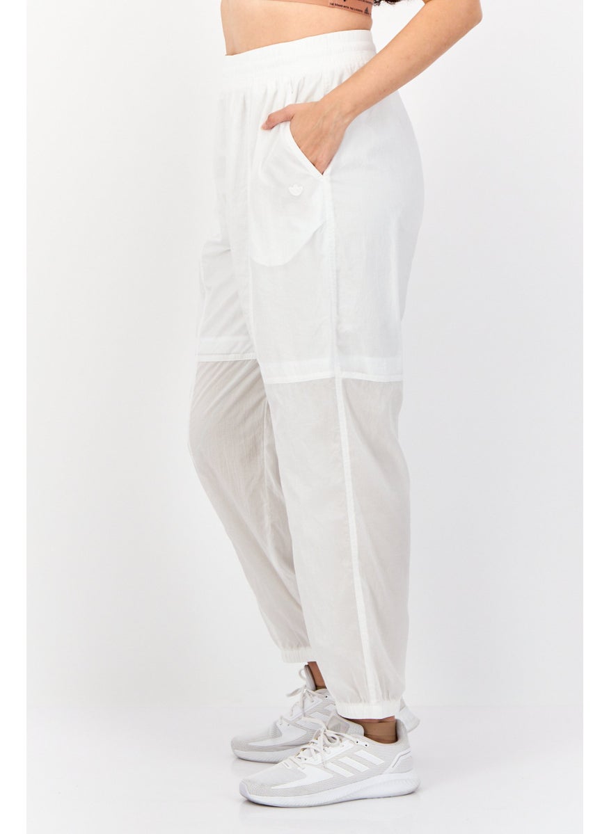 Women Regular Fit Training Track Pants, White