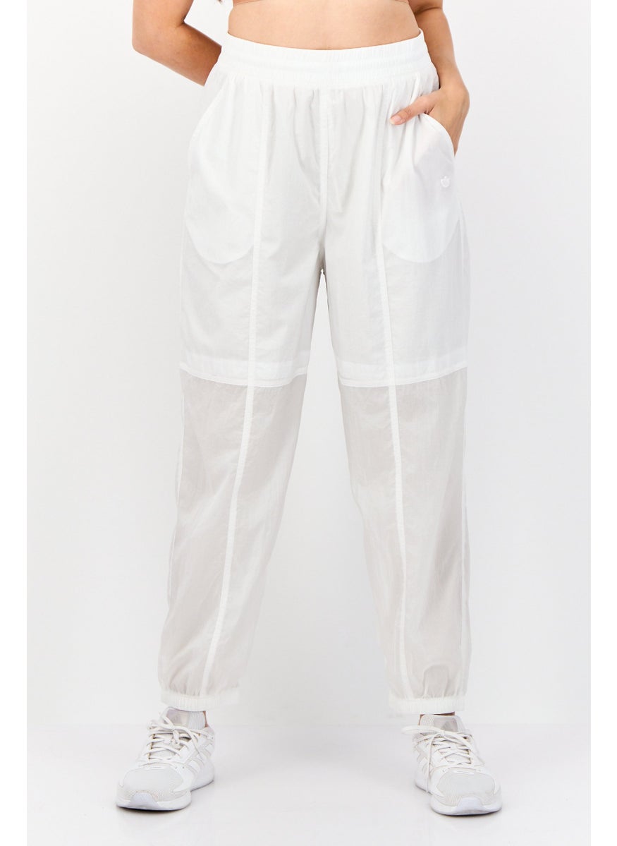 Women Regular Fit Training Track Pants, White