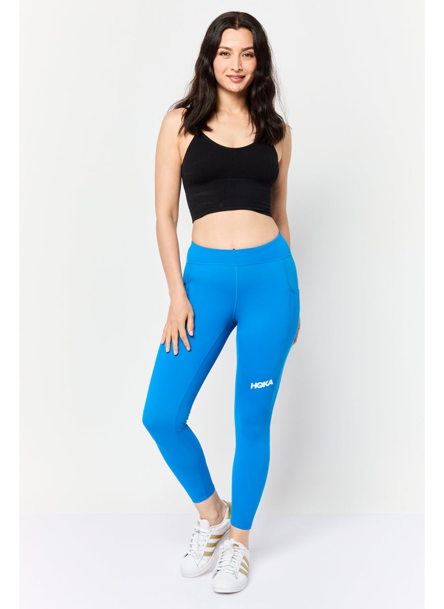 Women Sportswear Fit Outdoor Crop Tights, Blue