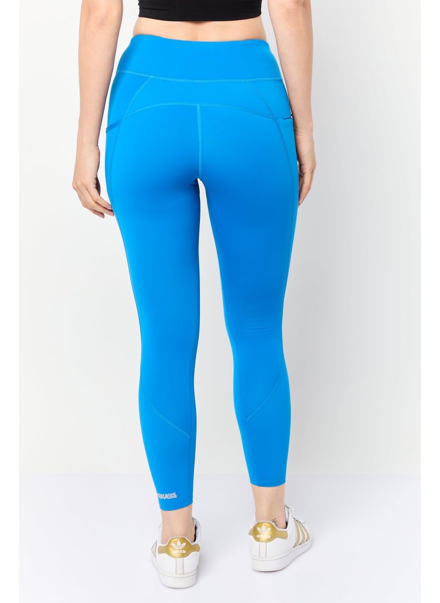 Women Sportswear Fit Outdoor Crop Tights, Blue