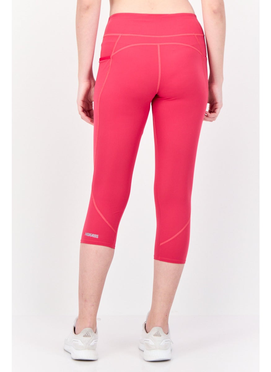Women Sportswear Fit Training Leggings, Dark Pink