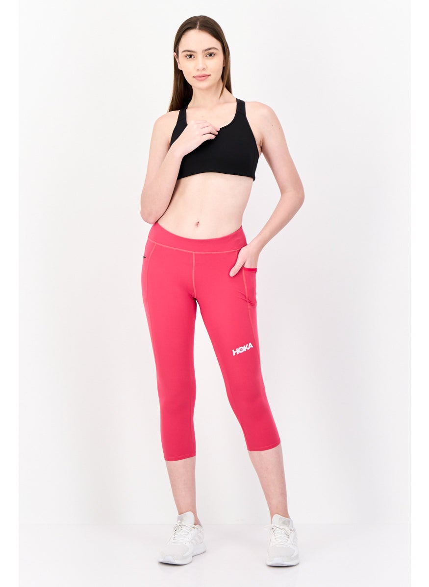 Women Sportswear Fit Training Leggings, Dark Pink