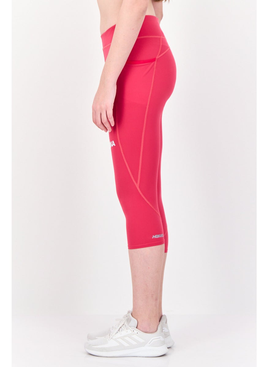Women Sportswear Fit Training Leggings, Dark Pink