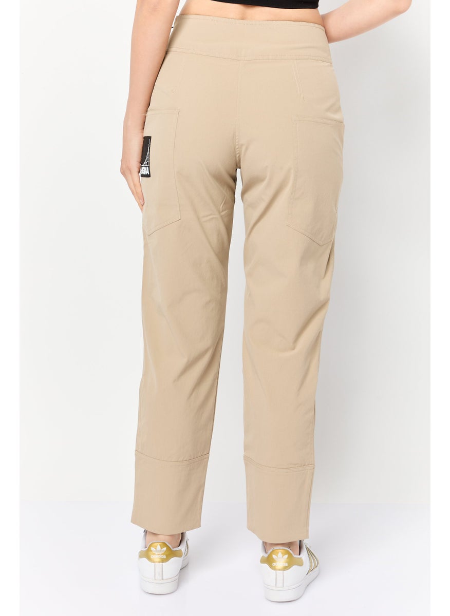 Women Sportswear Fit Outdoors Track Pants, Tan